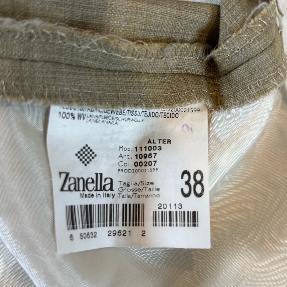 Zanella Alter Loro Piana Dress‎ Pants Slacks Men’s 37x27 Tan Beige - Picture 11 of 12
